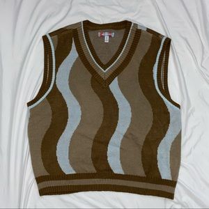 Brown Sweat Vest Urban Outfitters